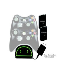 Station De Recharge Pour 2 Manettes Xbox 360 Incluant 2 Piles / Batteries Par Intec
